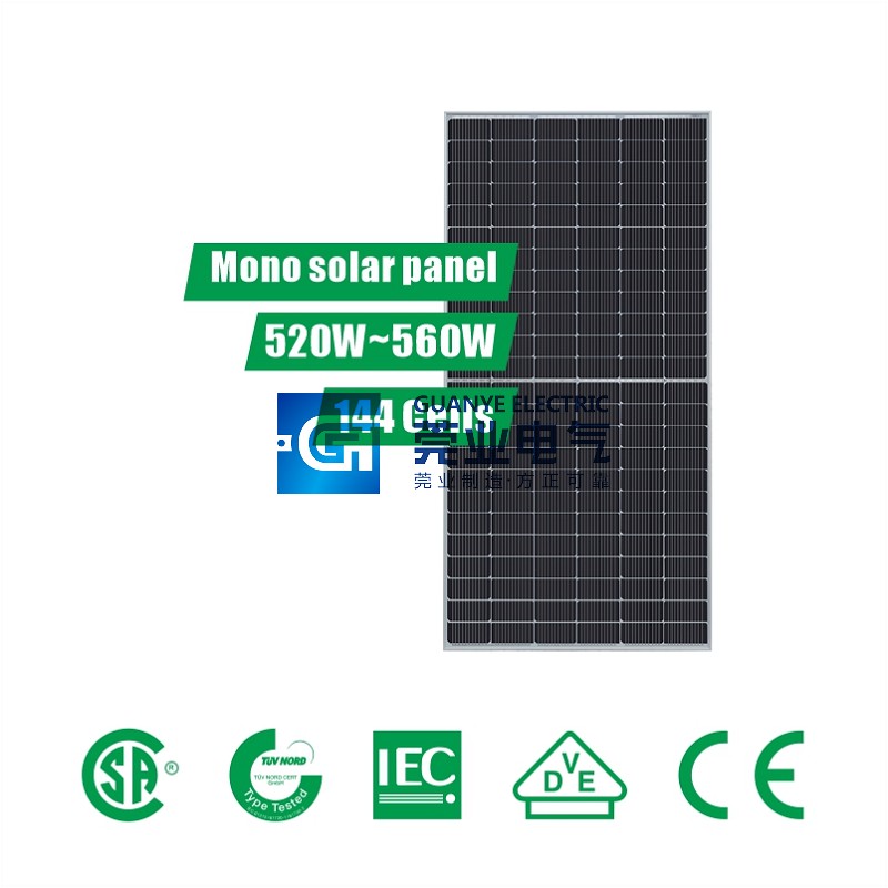 Hot sale 7 Inch 144 Cells(520~560W) PERC Half-Cut Solar Module | Guanye®